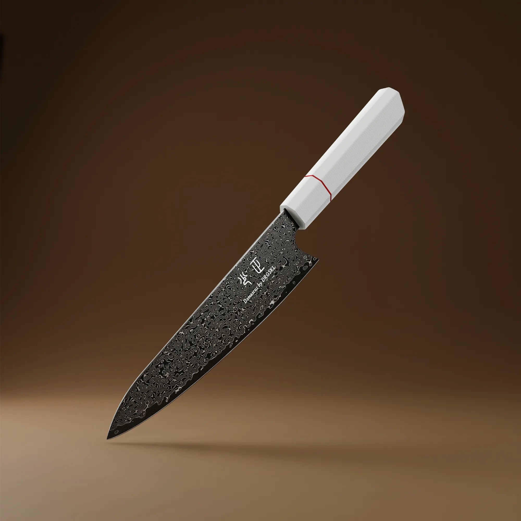 Image of DRGSKL Damascus Kitchen Knife — Japanese VG10 Steel, G10 Handle